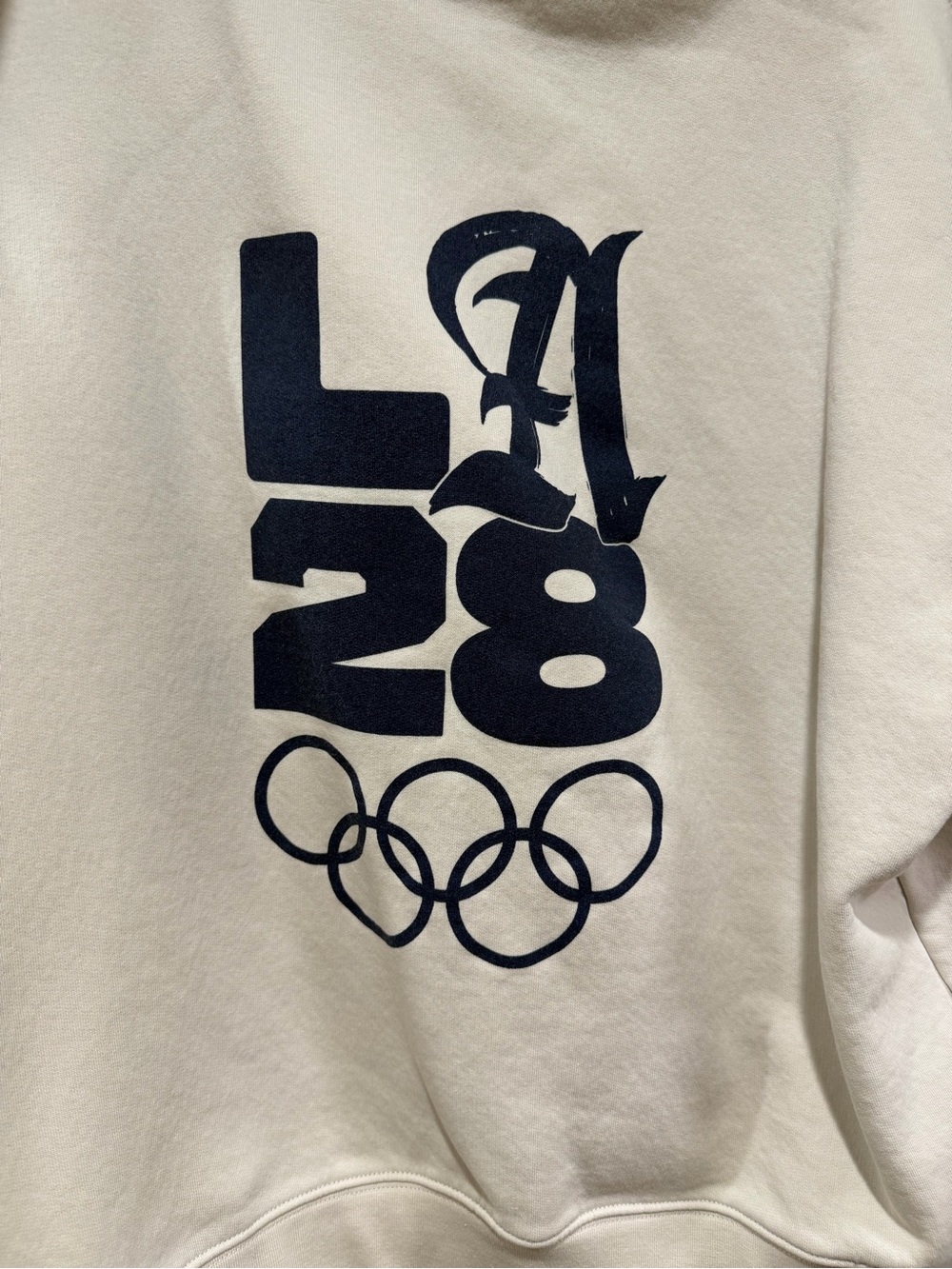 LA28 hoodie - Cream and Navy